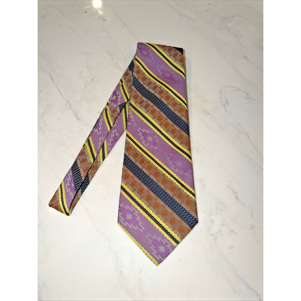 Vintage 70s Resilio Silk Tie Groovy Funky Mod
